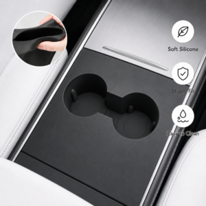 Silicone Cup Holder Insert for Tesla Model 3 & Model Y(2024 and Earlier)