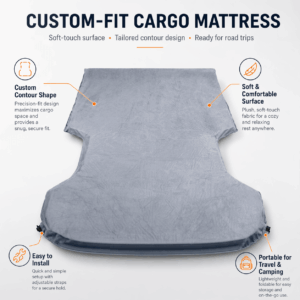 Custom Cargo Mattress for Tesla Model Y, Foldable Trunk Sleeping Pad