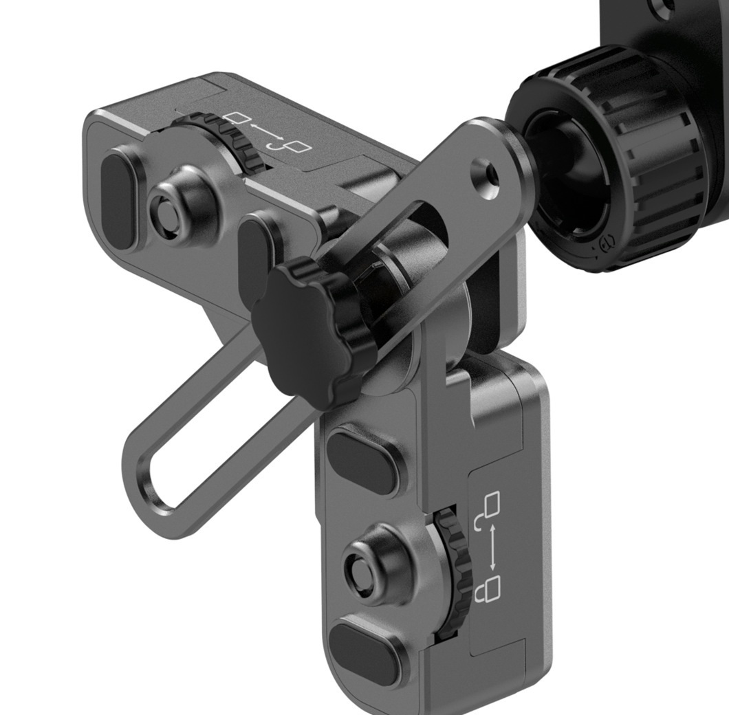Close-up of the center-screen edge mounting structure