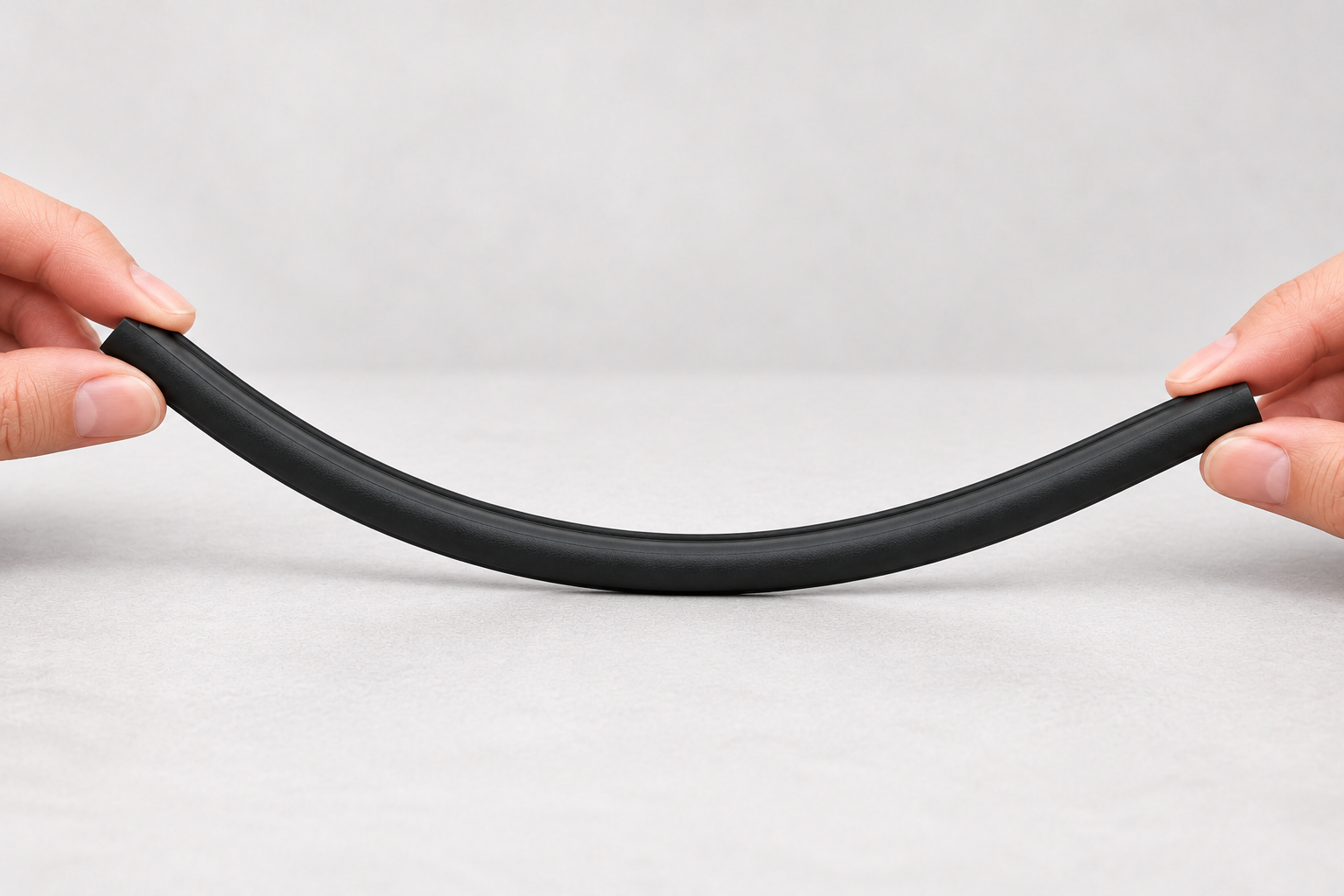 Flexible weatherstrip rubber